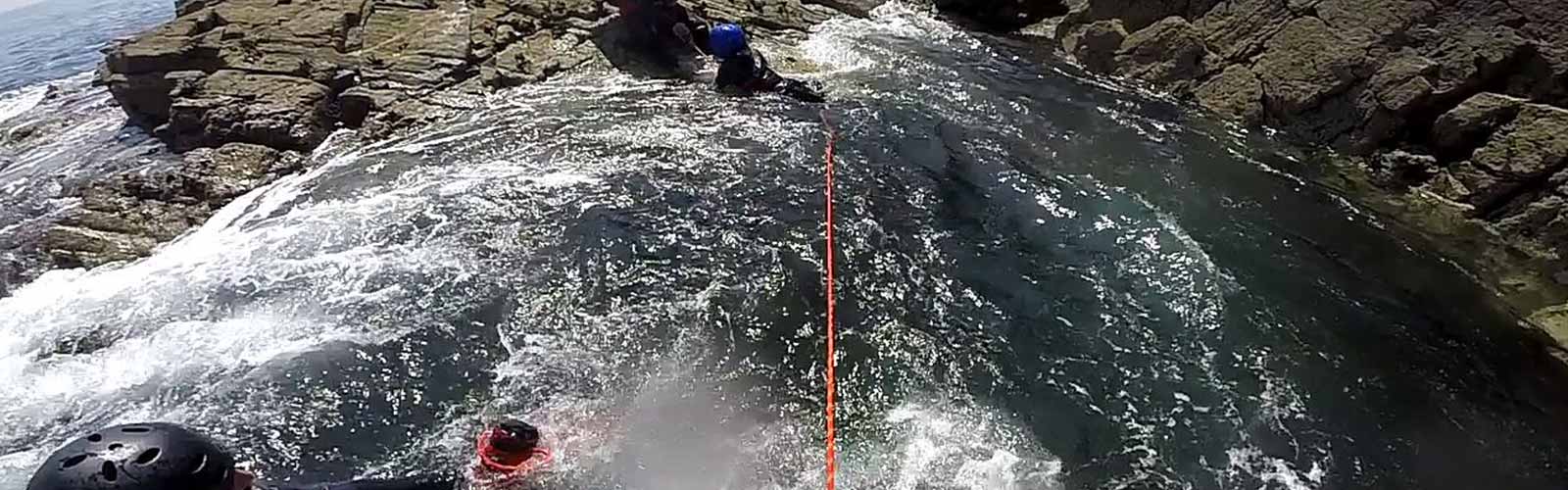 Coasteering in Wales